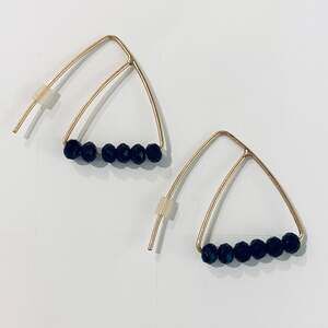 Beaded Fishhook Drop Earrings